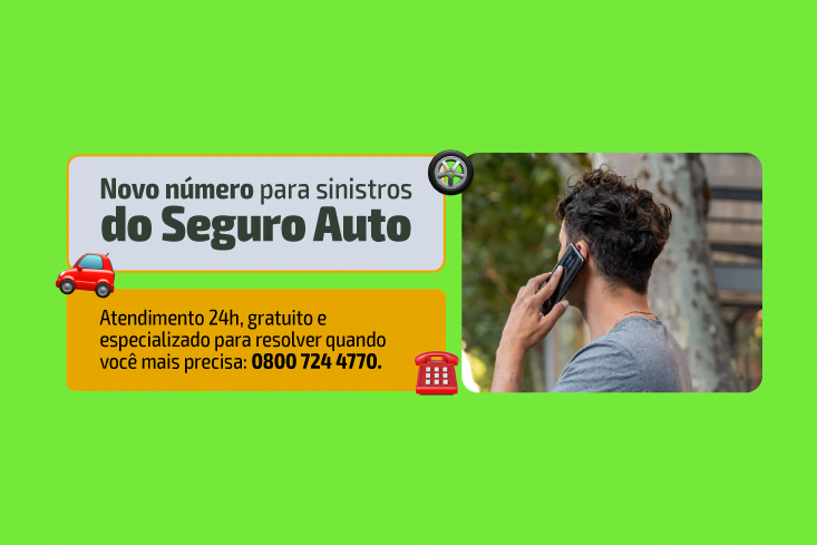 Novo número para atendimento de sinistros e assistências do Seguro Auto Sicredi